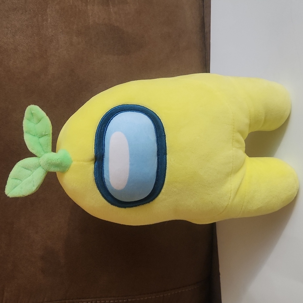 TOIKIDO Among Us Plush Yellow Green Plant Leaves Stuffed Yume Toys Crewmates 12”